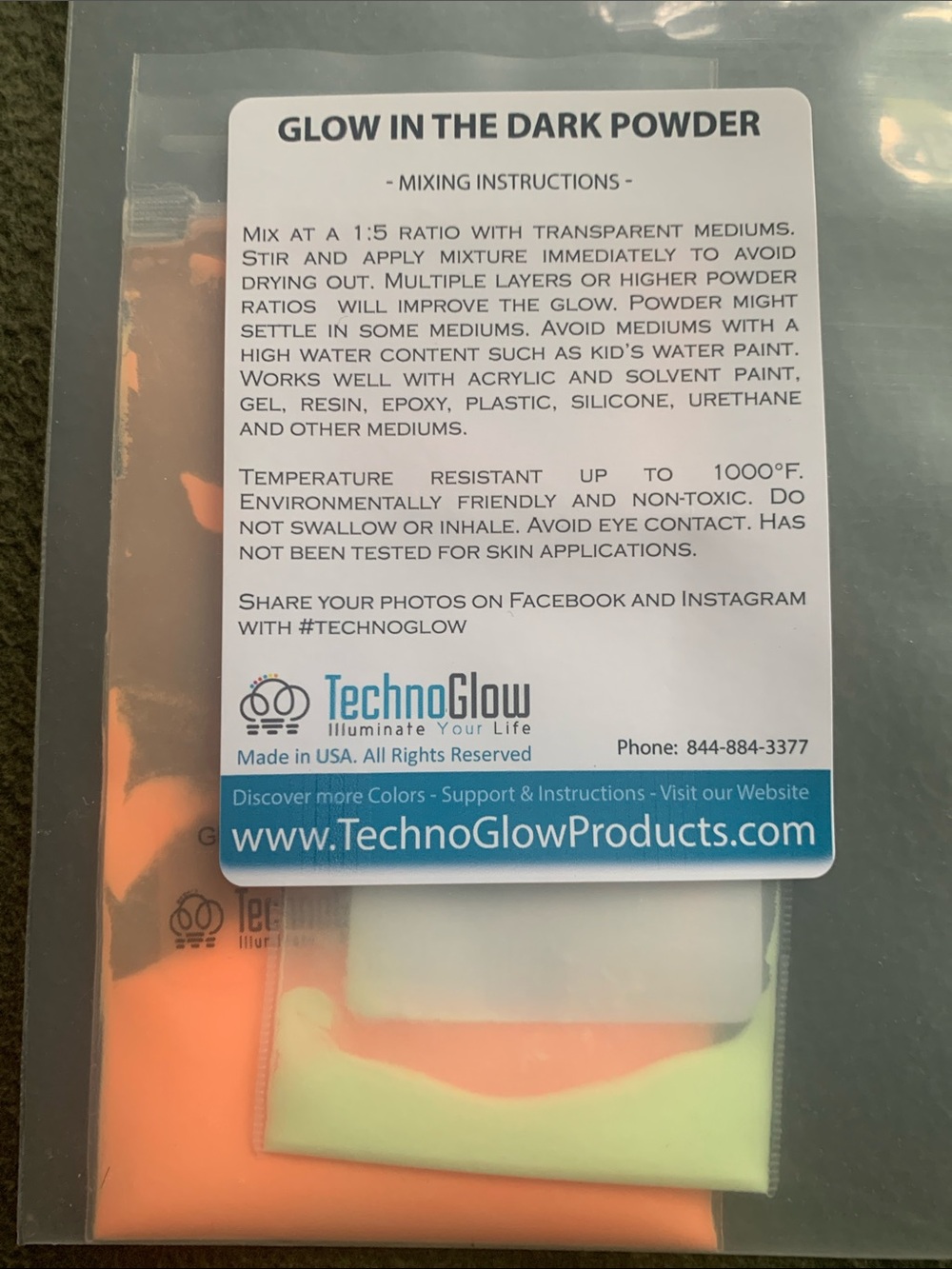 New TechnoGlow Powder. Glow in the Dark.
